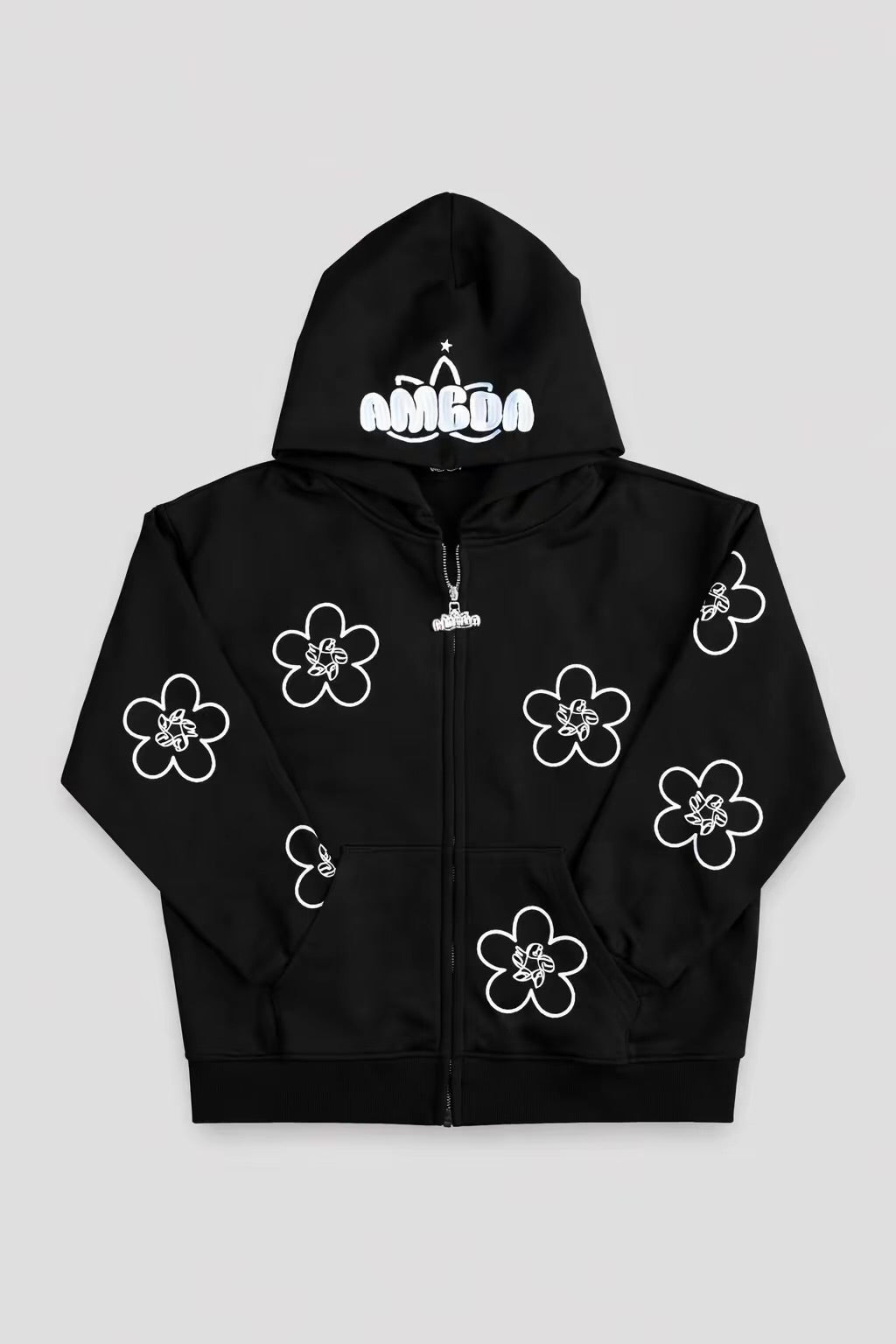 Flower Zip Hoodie
